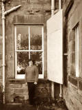 A steel plate used to create an air raid shelter at a house in Mayfield Road, South Edinburgh