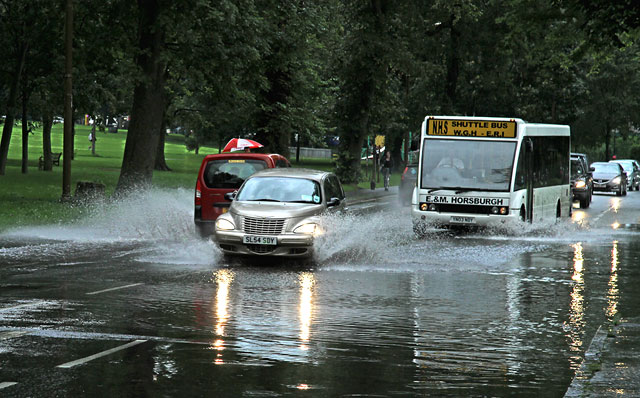 Flooding at Melville Drive on the south side of The Meadows  -  August 29, 2012