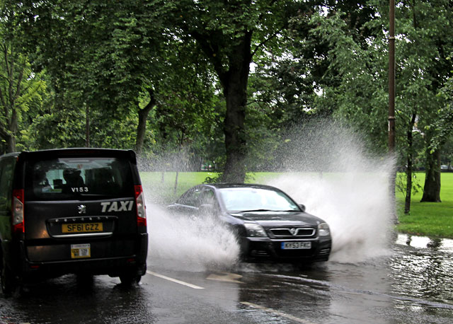 Flooding at Melville Drive on the south side of The Meadows  -  August 29, 2012