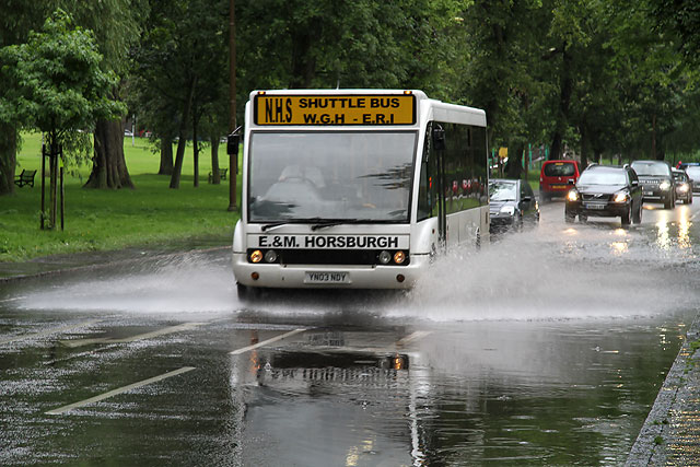 Flooding at Melville Drive on the south side of The Meadows  -  August 29, 2012