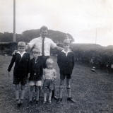 Francis Goodwin in his garden at 157 MoredunPark Road, 1968