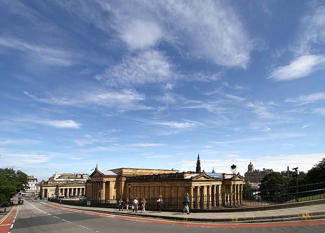 Loking down the Mound  to National Galleries beneath a Summer Sky