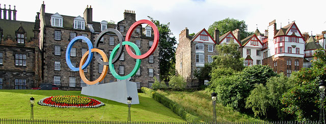 Olympic Rings on The Mound  -  July 2012