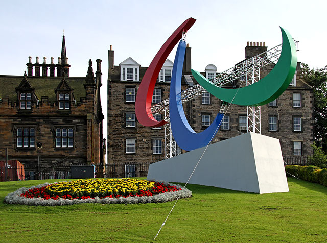 Symbol for the 2012 Paralympic Games  -  The Mound, Edinburgh