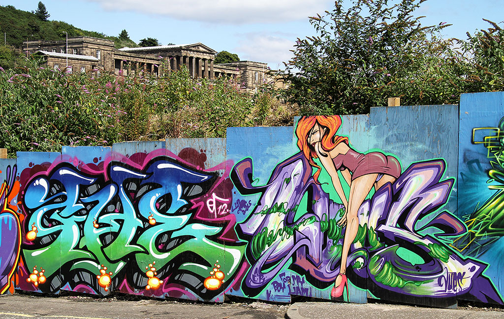 Street Art and Graffiti, New Street, Edinburgh - August 2012