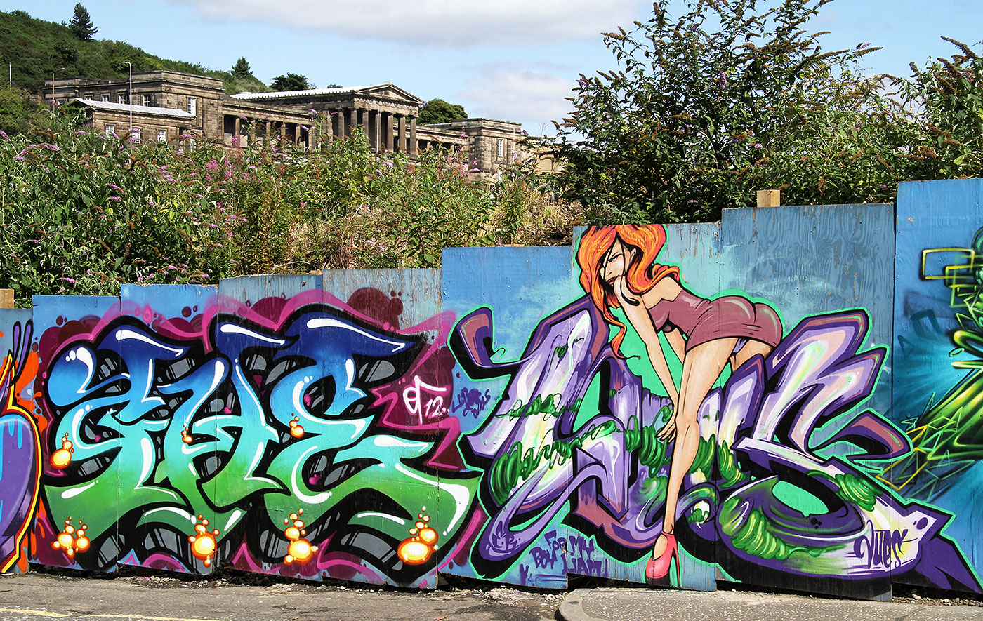 Street Art and Graffiti, New Street, Edinburgh  -  August 2012