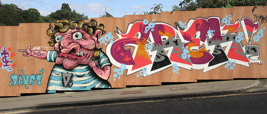 Street Art and Graffiti, New Street, Edinburgh - August 2012