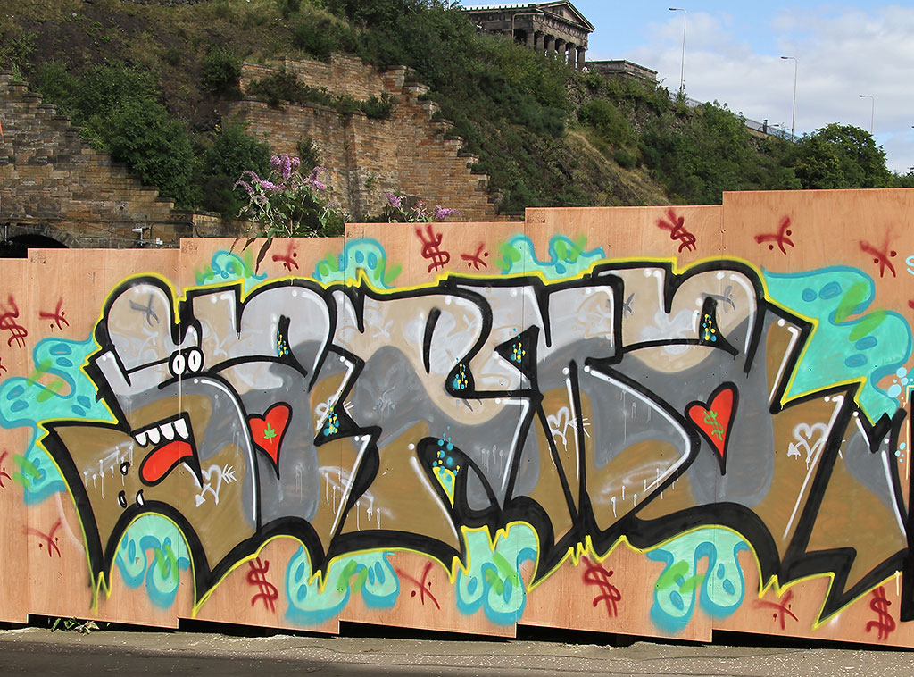 Street Art and Graffiti, New Street, Edinburgh  -  August 2012