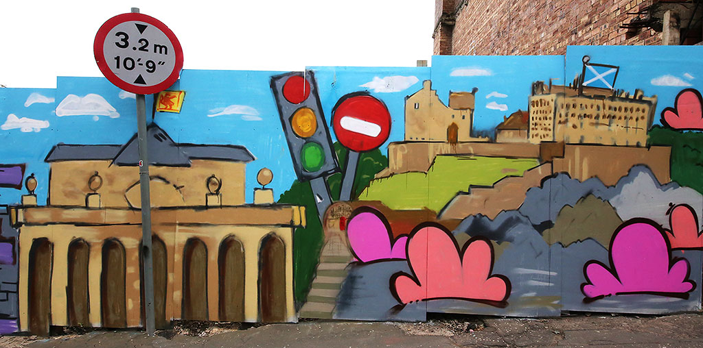 Street Art and Graffiti, New Street, Edinburgh - May 2013