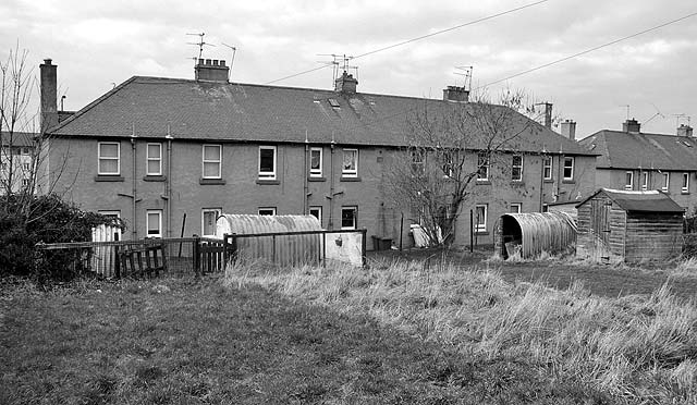 Anderson Shelters in Back Gardens at Newtoft Street, Gilmerton  -  2011