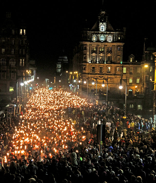 Edinburgh Torchlight Procession  -  December 30, 2012