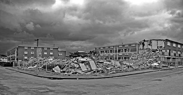 Pennywell Grove - just before demolition started - looking to the west - 2006
