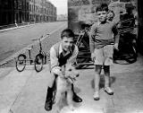 Bryan Gourlay and cousin Jimmy at the top of Piersfield Grove