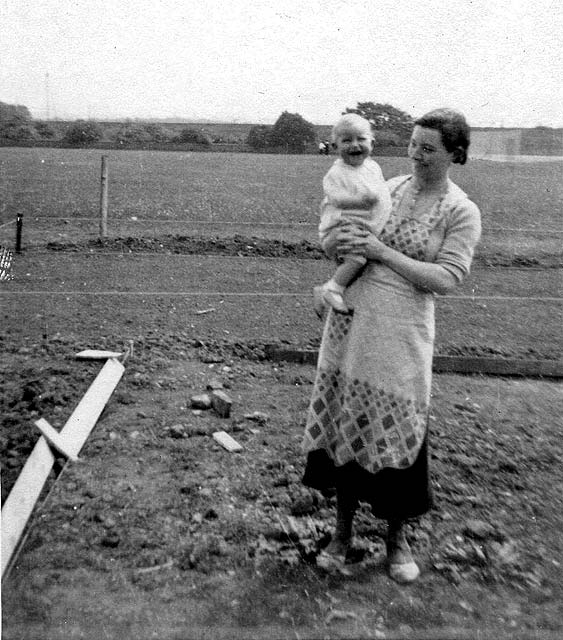 Bob Sinclair and his Mum at 317 Pilton Drive - Photograph taken 1937