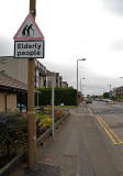 Portobello Road, Edinburgh  -  Official Road Sign 'Elderly People'