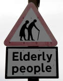 Portobello Road, Edinburgh  -  Official Road Sign 'Elderly People'