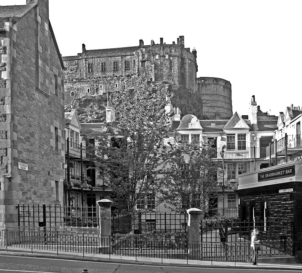 Portsburgh Square on the north side of West Port close to the Grassmarket