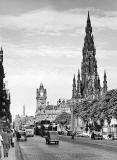 Photograph by Norward Inglis  -  View to the east along Princes Street from Hanover Street  -  early-1950s