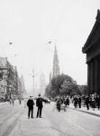 Looking to the east along Princes Street from in front of the Royal Scottish Academy