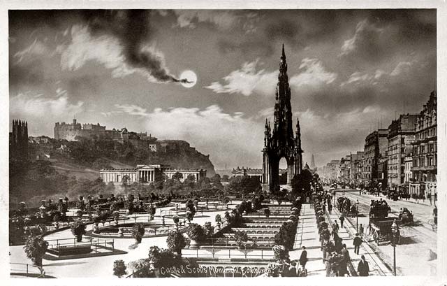 Princes Street, looking West  -  post card  -  Alex Anderson