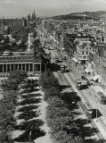 Photograph by Norward Inglis  -  Looking west along Princes Street from the Scott Monument at rush hour