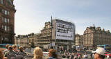Open-top Bus Tour approaching the West End of Princes Street during the Edinburgh Festival  -  August 2007