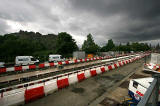 Preparing Princes Street for the arrival of trams in 2011