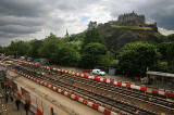 Preparing Princes Street for the arrival of trams in 2011