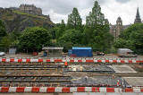 Preparing Princes Street for the arrival of trams in 2011