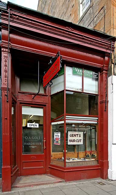 O A Goll, Barber, 28 Raeburn Place, Stockbridge, Edinburgh