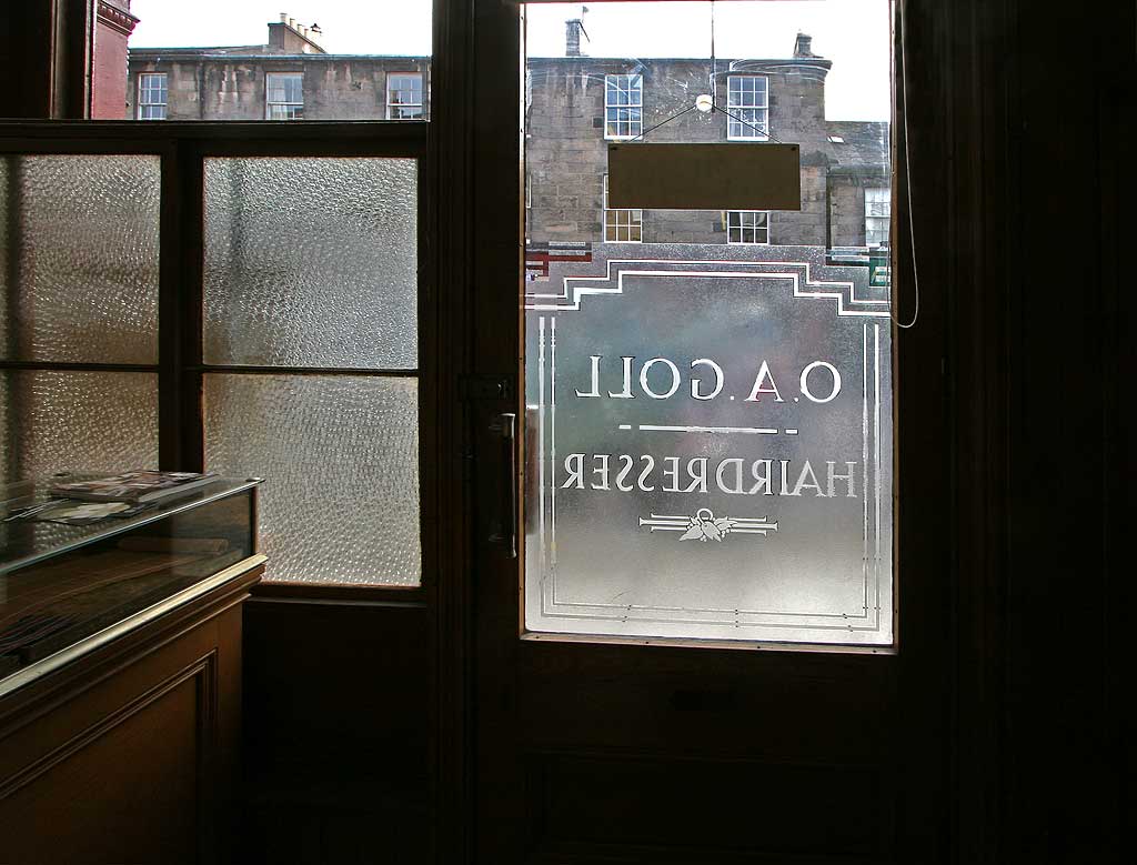 O A Goll, Barber, 28 Raeburn Place, Stockbridge, Edinburgh