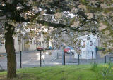 A decorated Police Box on the corner of Richmond Lane and Gilmour Street in Edinburgh Old Town  -  May 2008