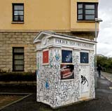 A decorated Police Box on the corner of Richmond Lane and Gilmour Street in Edinburgh Old Town  -  May 2008