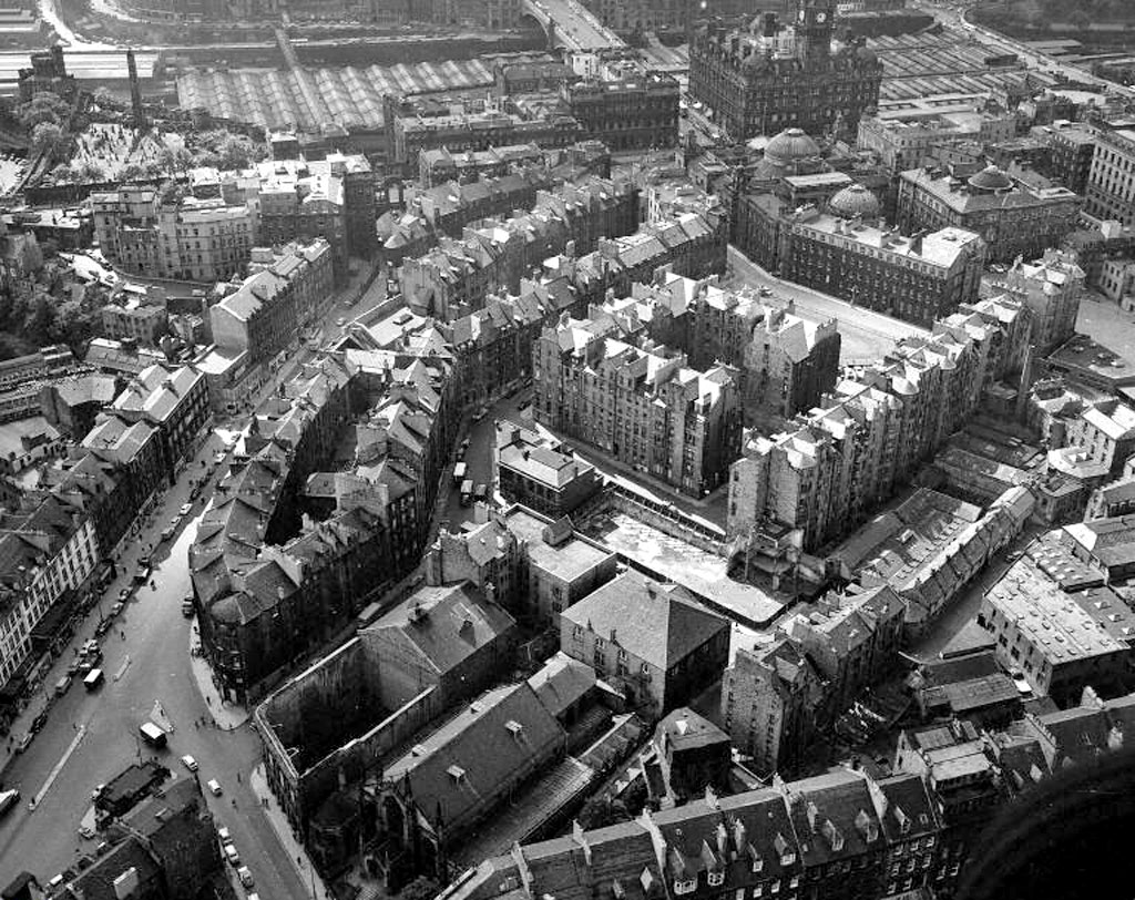 Aerial View of St James Square  -   looking to the SW  - 1958