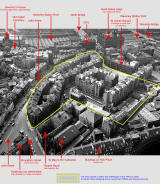 Aerial View of St James Square  -   looking to the SW  -  with key