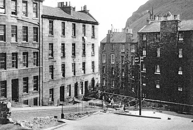 Dumbiedykes Survey Photograph - 1959  -  Children's Playground at the foot of Salisbury Street