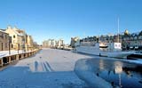 Photo from Bernard Street Bridge, Leith  -  Water of Leith frozen  -  Christmas Eve 2010