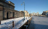 Photo from Bernard Street Bridge, Leith  -  Water of Leith frozen  -  Christmas Eve 2010