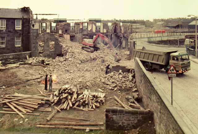 South Elgin Street - demolition at the western end, close to Brunswick Road