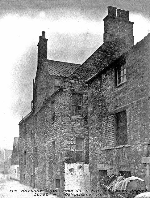 JCJ Kirk's Hairdressing Rooms, Green Jenny's Close, Giles Street, Leith - Demolished 1914