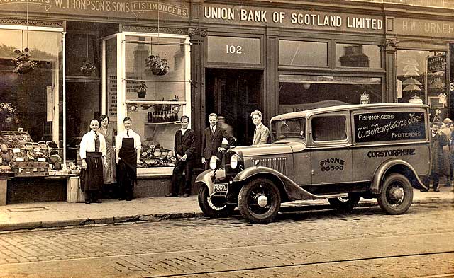 W Thomson's Shop and Van  -  St John's Road, Corstorphine