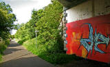 Graffiti on the  Bridge taking Blackhall Cycle Path under Telford Road  - July 2006