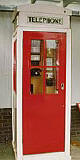 An example of a K5 telephone kiosk  -  photo from the Colne Valley Postal History Museum web site