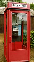 An example of a k8 telephone kiosk  -  photo from the Colne Valley Postal History Museum web site