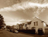 Looking to the east along Wardie Crescent towards Granton Road