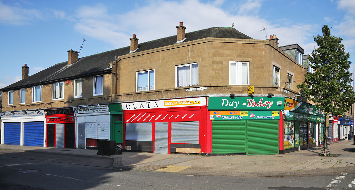 Shops on the corner of Wardieburn Drive and Boswall Parkway