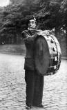 John Codona, one man band, in Warrender Park Road  -  1950s or early-1960s