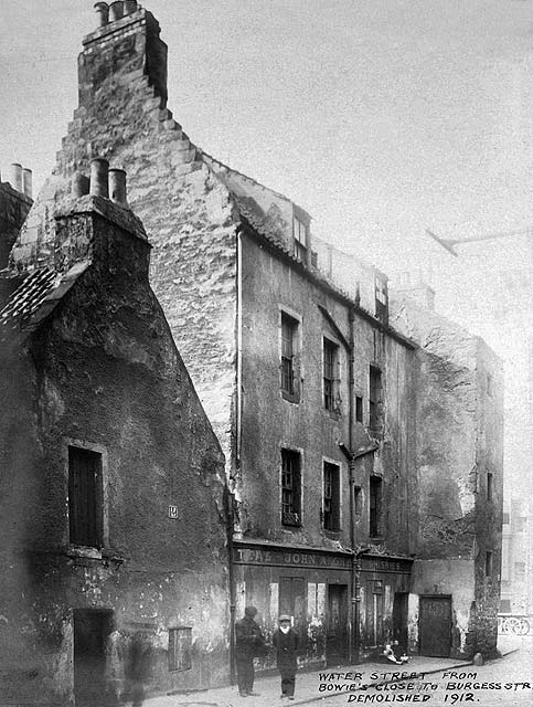 Water Street, between Bowie's Close and Burgess Street, Leith  -  Demolished 1912