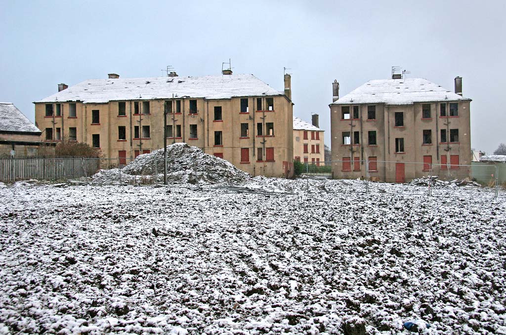 Houses in Wauchope Terrace, Craigmillar, shortly before deomlition - January 2008