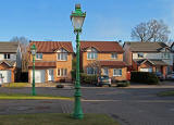 Ceremonial Lamp Posts outside the home of Edinburgh's Lord Provost at 10 Wellhead Close, South Queensferry, 2011